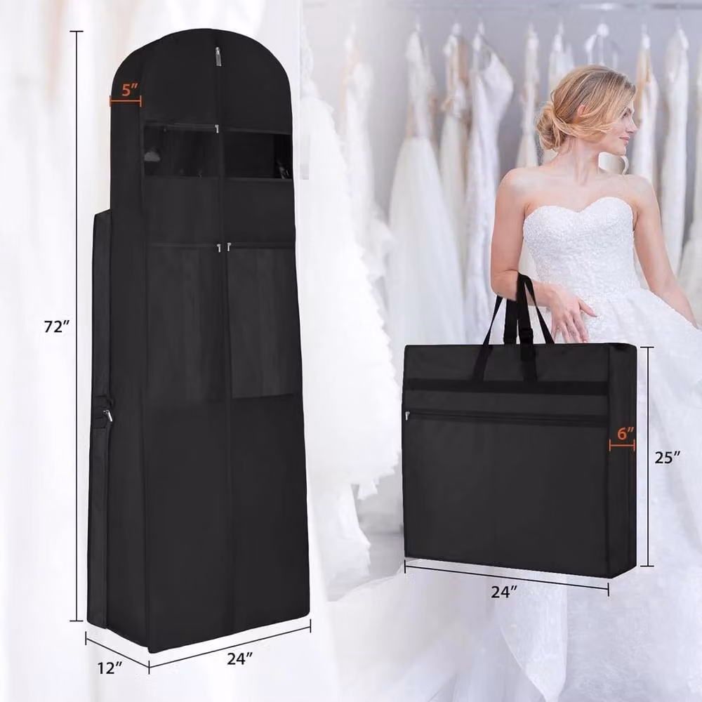Havendro Foldable Black Clothing Cover Closet Organiser for Dresses and Shirts – 2