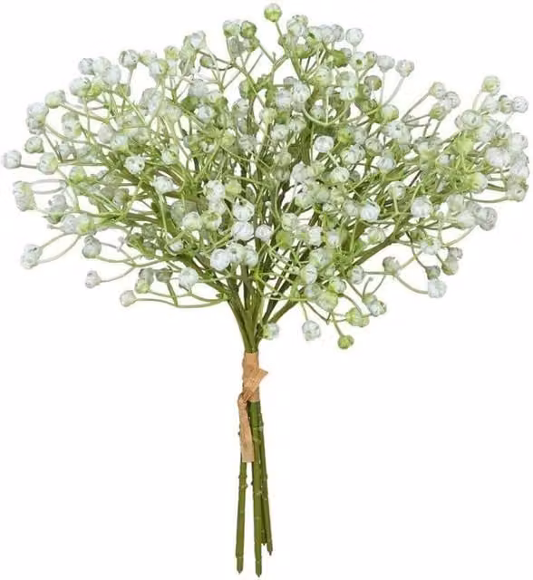 KDMD Essential White Gypsophila Floral Bunch, 2 Pack