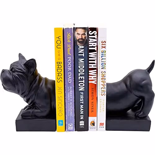 Maison Des Cadeaux Black Plastic Tabletop Bookends – 2