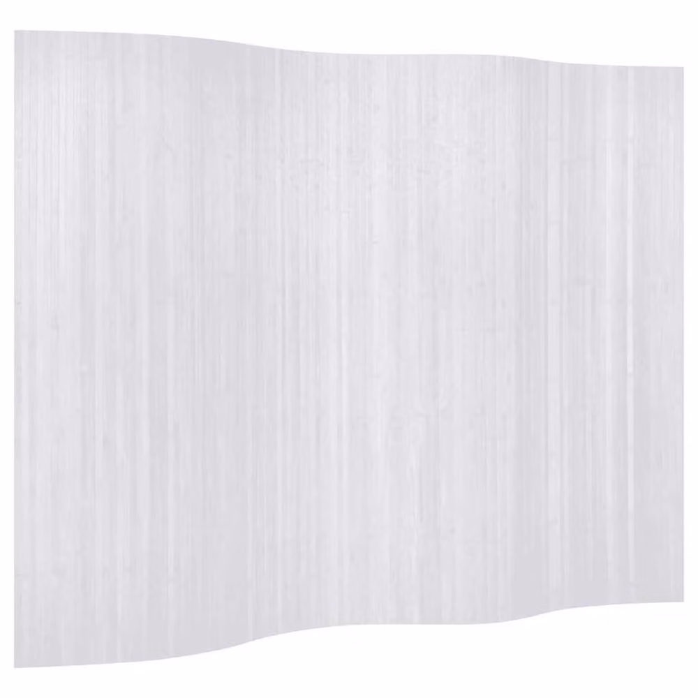 Berkfield Home Bamboo Room Divider in White, W/H: 250 x 165 cm