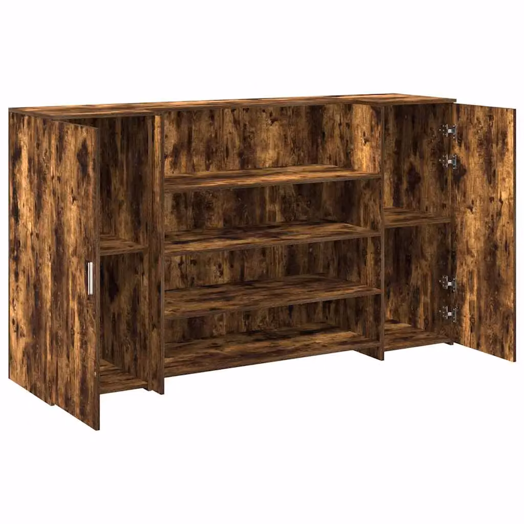 Berkfield Home Smoked Oak Reception Desk in Brown, W/D/H: 180 x 50 x 103.5 cm – 3