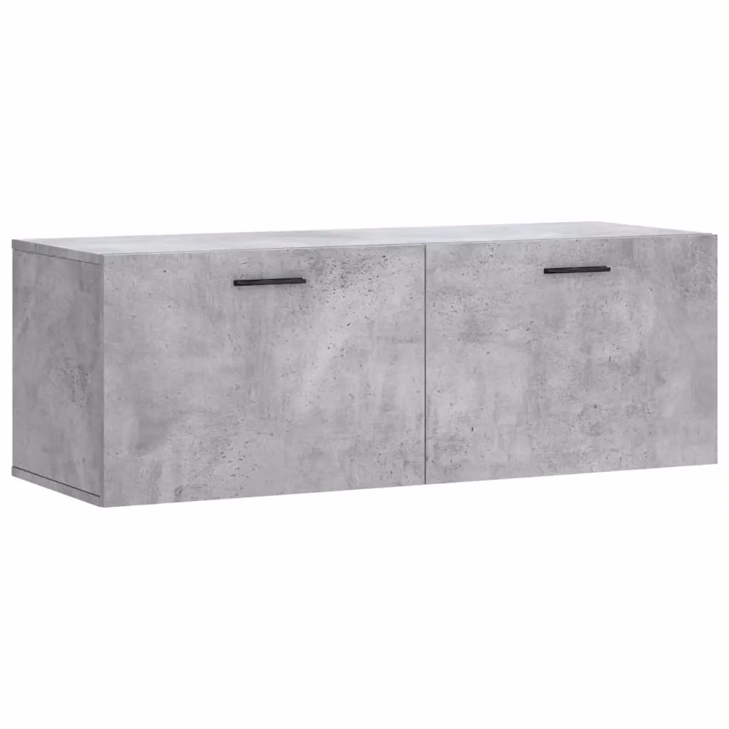 Berkfield Home Wall Cabinet in Concrete Grey, W: 100 cm, D: 36.5 cm, H: 35 cm – 2
