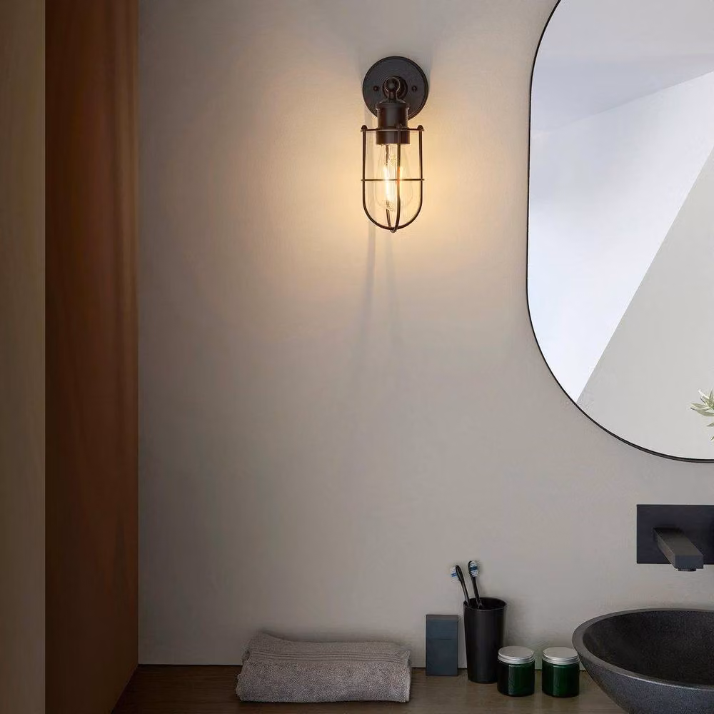 Netlighting TREVISO Contemporary Metal Bathroom Wall Lamp, Black – 4