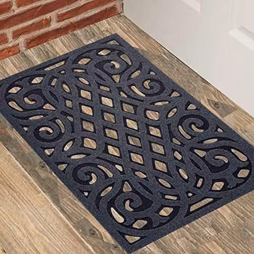Nicoman Heavy Duty Rubber Outdoor Doormat, Black, W: 75 cm, D: 44 cm – 2