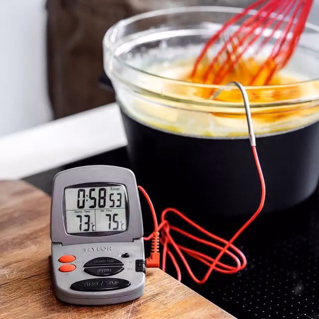 Taylor Pro Digital Probe Thermometer and Timer in Grey