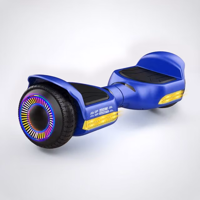 Gift Gadgets G1 Lite Self Balancing Hoverboard Scooter with Bluetooth and LED Lights in Azure Blue