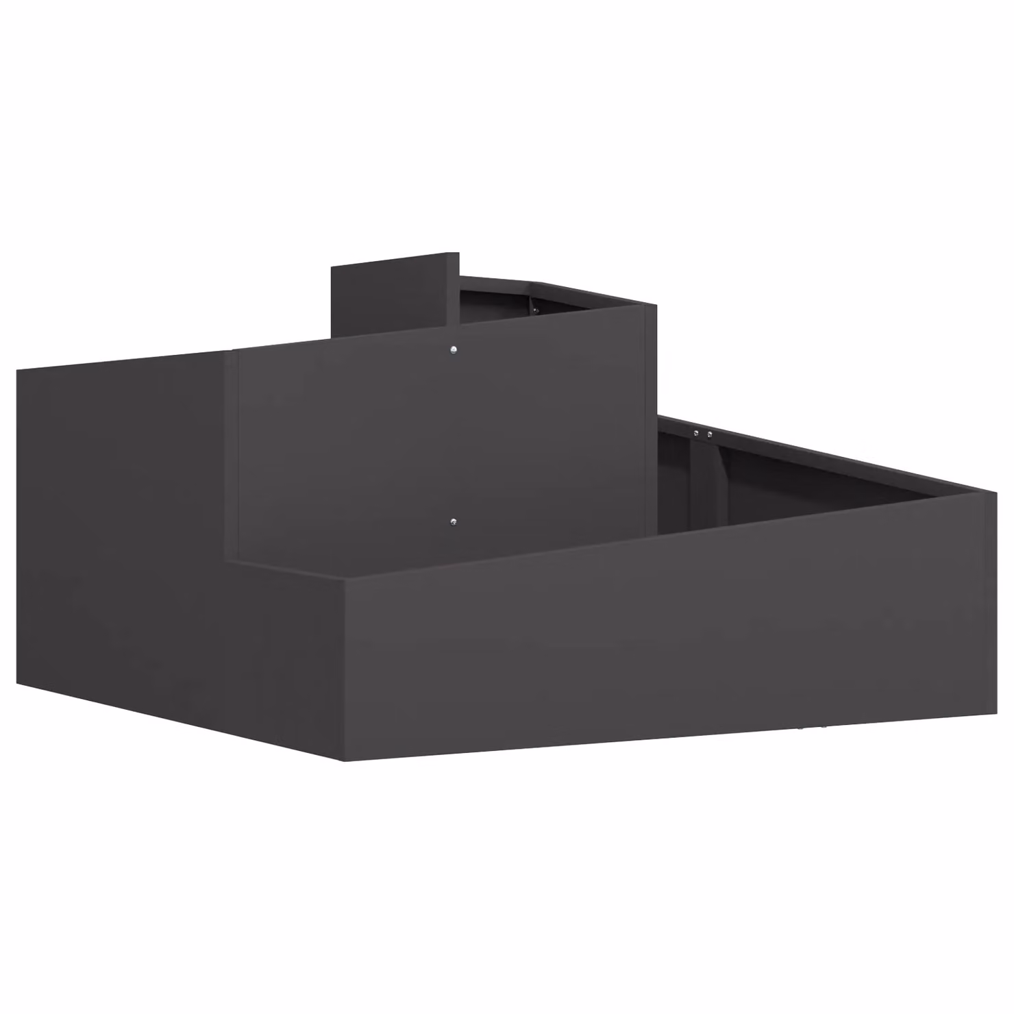 Berkfield Home Black Steel Planter Tub W/D/H: 80 x 80 x 50 cm – 2