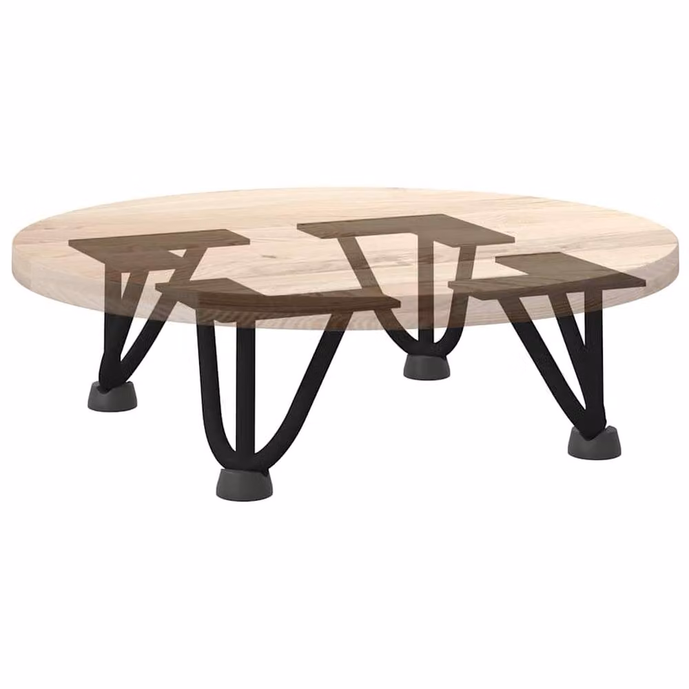 Berkfield Home Black Solid Steel Hairpin Table Legs, 4 Pieces, Height: 10 cm – 5