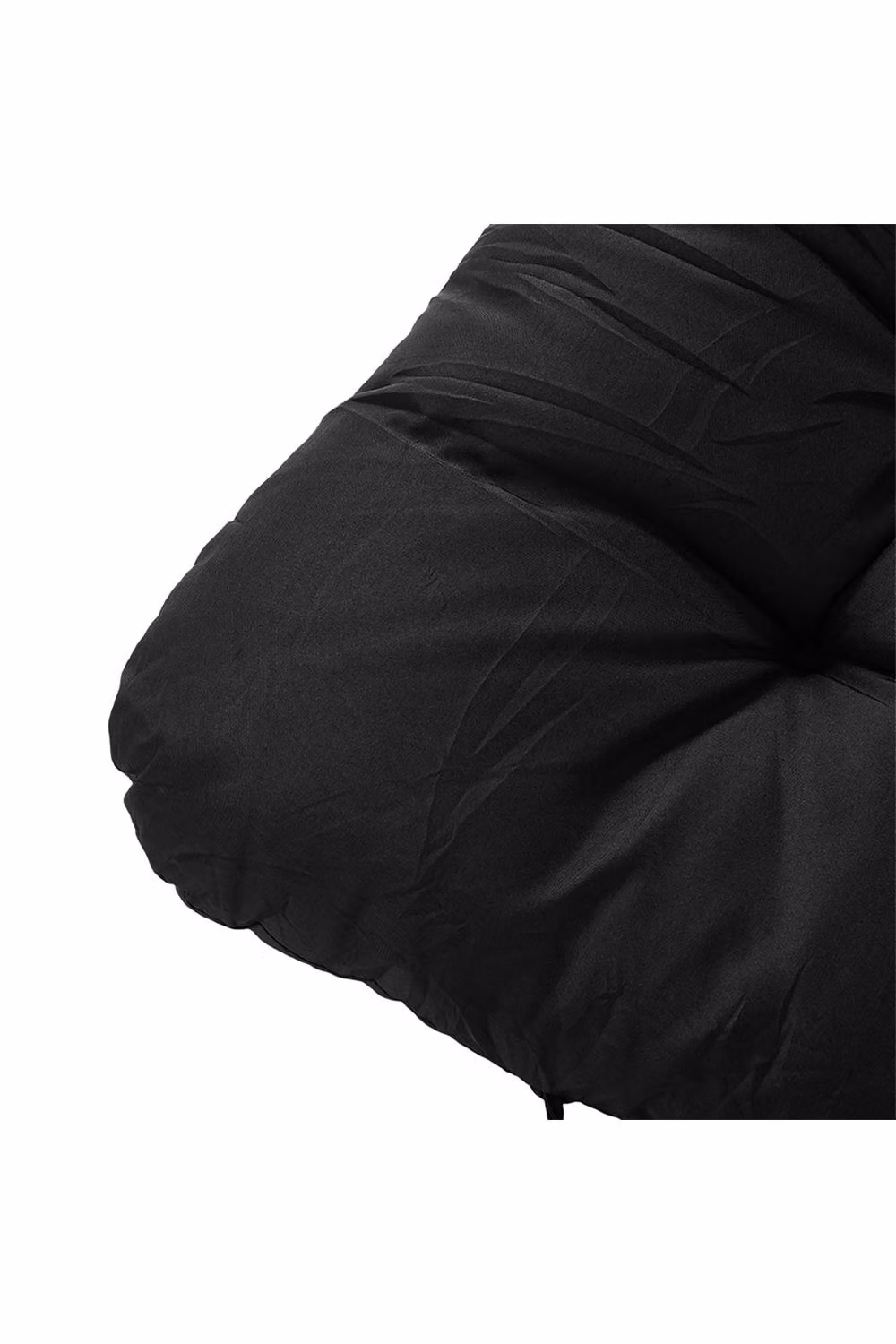 Living and Home Fluffy Thick Hanging Swing Chair Cushion in Black with Water Repellent Outdoor Fabric – 3
