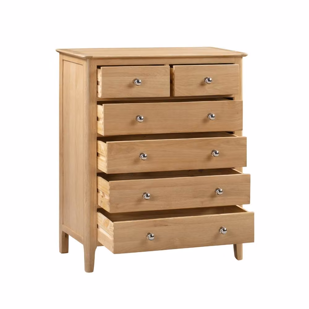 Cheshire Oakmere 4 + 2 Drawer Chest in Brown Oak – 2