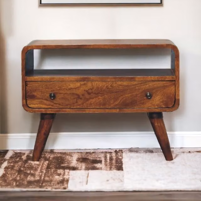 Artisan Furniture Modern Mango Wood Media Unit in Brown