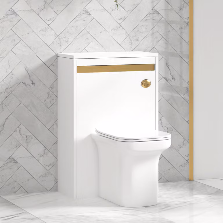 Royal Bathrooms Orion 540mm BTW WC Unit with Rimless Soft Close Toilet Seat in Black or White