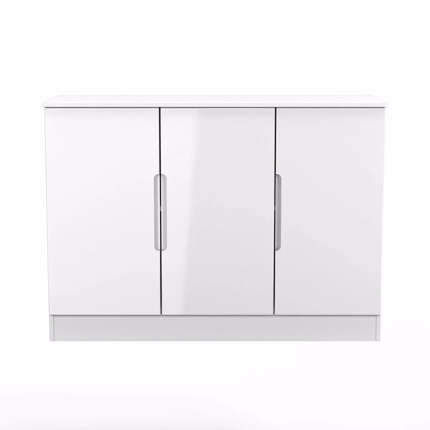 Ready Assembled 2 U Lucca 3 Door Sideboard in White Glossy Finish – 2