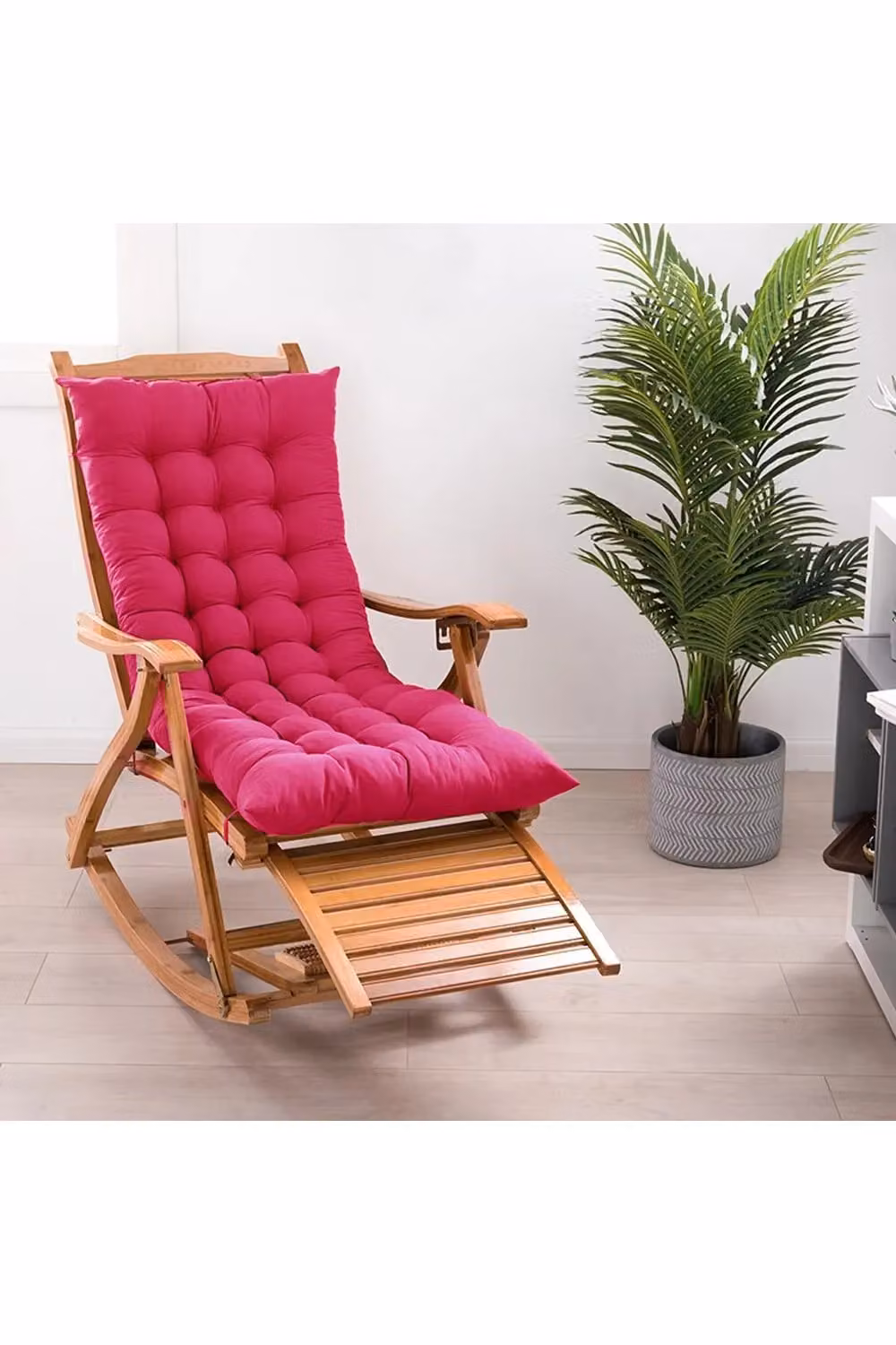Living and Home Rose Red Soft Chaise Lounge Chair Cushion, W: 125 cm, D: 48 cm – 2