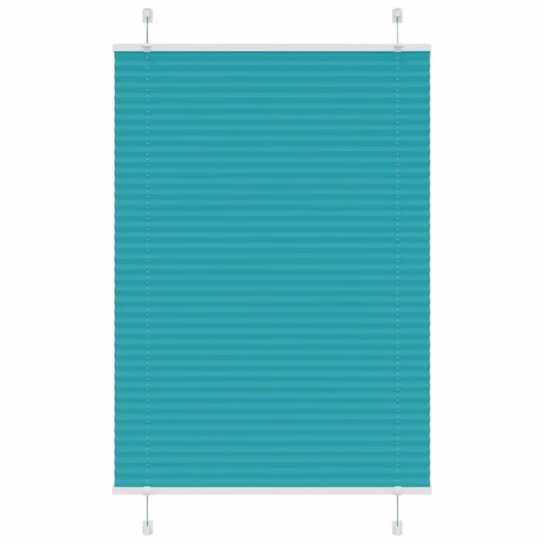 Berkfield Home Single Pleat Polyester Blind in Petrol Green, W: 100 cm, H: 150 cm