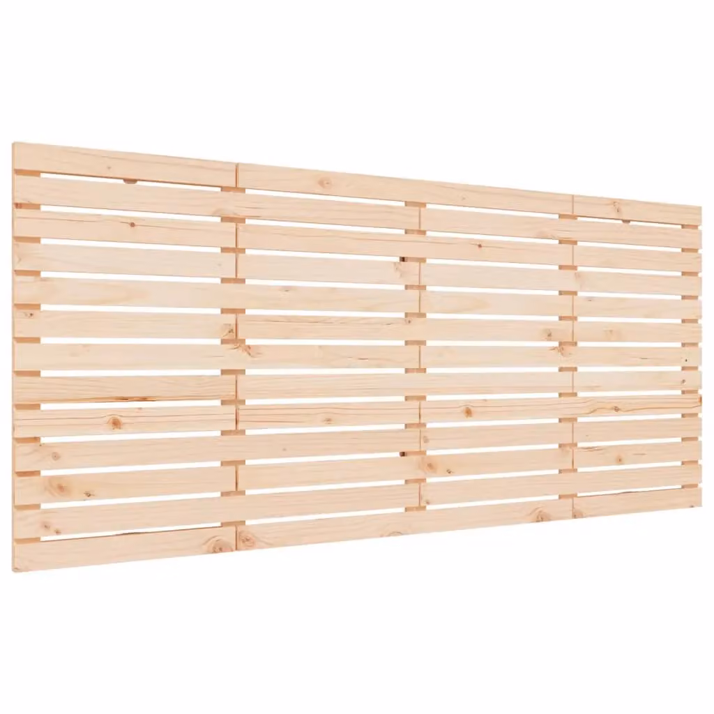 Berkfield Home Solid Wood Pine Wall Headboard in Brown, W: 156 cm, D: 3 cm, H: 91.5 cm – 2