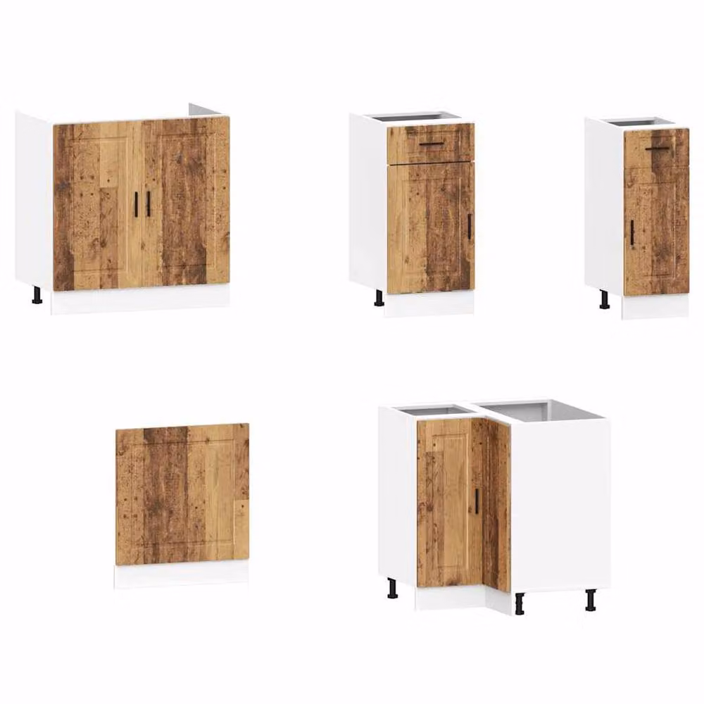 Berkfield Home Elegant 11 Piece Kitchen Cabinet Set in Porto Old Wood Brown – 2