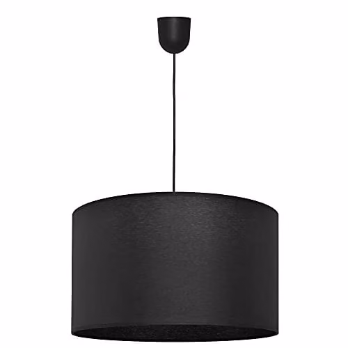 Netlighting Helam Alba Cylindrical Pendant Ceiling Light Black – 1