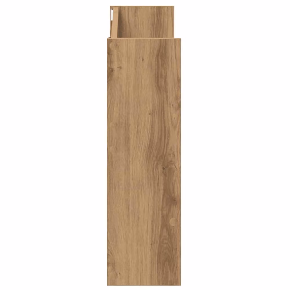 Berkfield Home Artisan Oak Wall Mounted Shoe Cabinet in Brown, W: 80 cm, D: 18 cm, H: 60 cm – 4