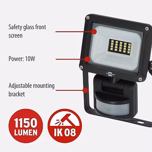 Brennenstuhl Jaro 1060 LED Outdoor Floodlight, 10W, 1150 Lumens, Black – 2