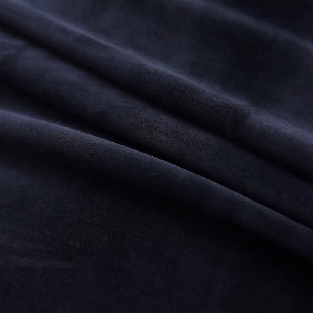 Berkfield Home Blackout Velvet Curtains with Eyelets, 2 Pack, Black, W: 140 cm, H: 245 cm – 4