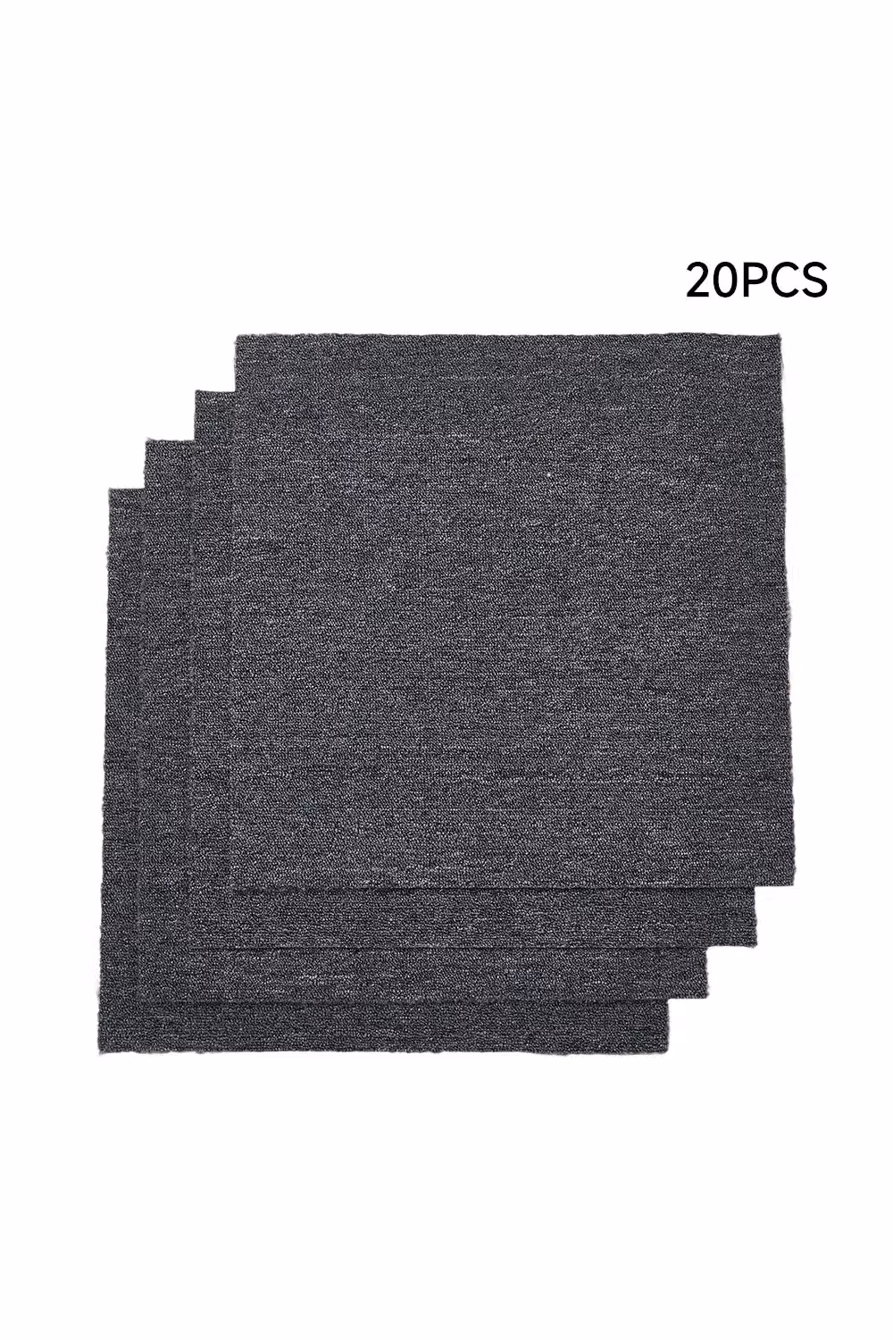Living and Home 20-Piece Asphalt Backed Polypropylene Carpet Floor Tiles in Grey, W/D: 50 x 50 cm – 3