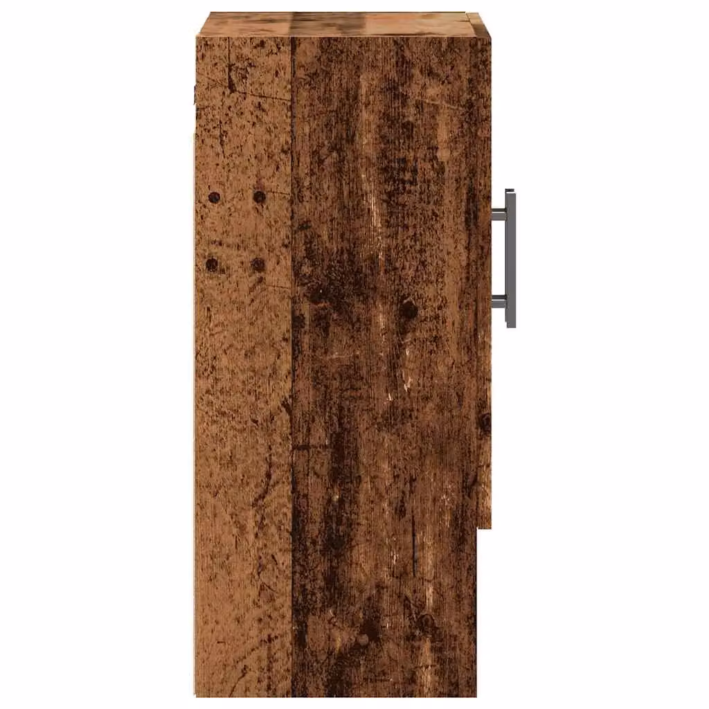 Berkfield Home Wall Mounted Cabinet in Brown Old Wood, W/D/H: 60 x 31 x 70 cm – 4
