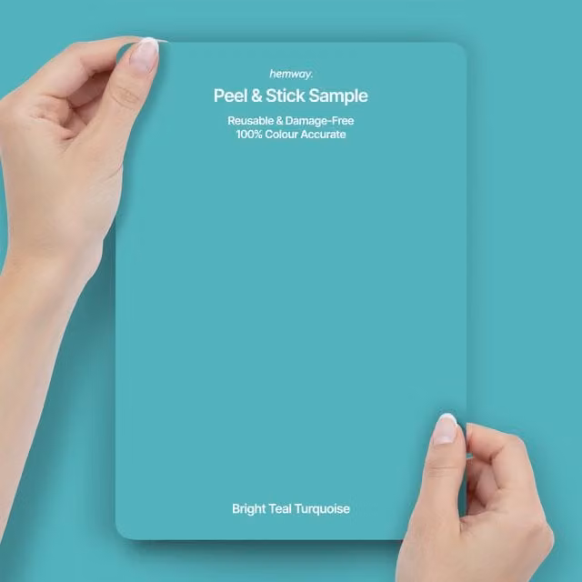 Hemway Interior Paint Sample Swatch in Bright Teal Turquoise