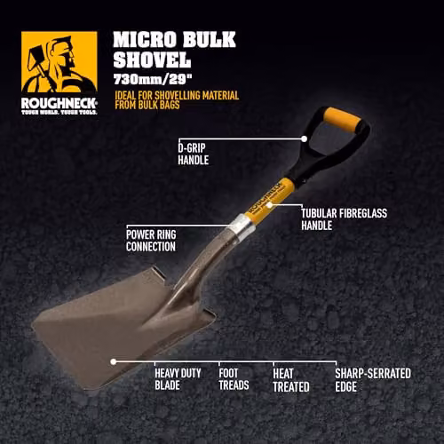 Roughneck Micro Bulk Shovel in Grey – 2