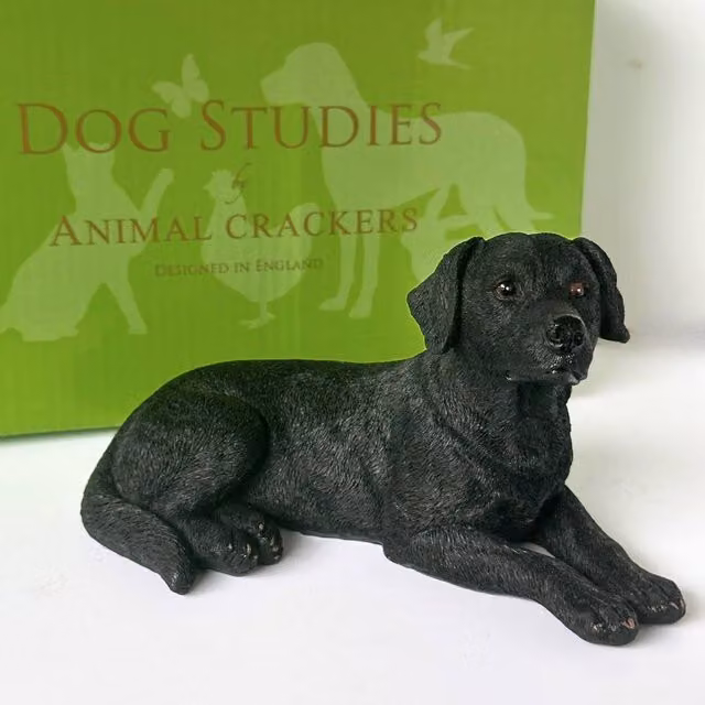 Animal Crackers Black Labrador Dog Figurine