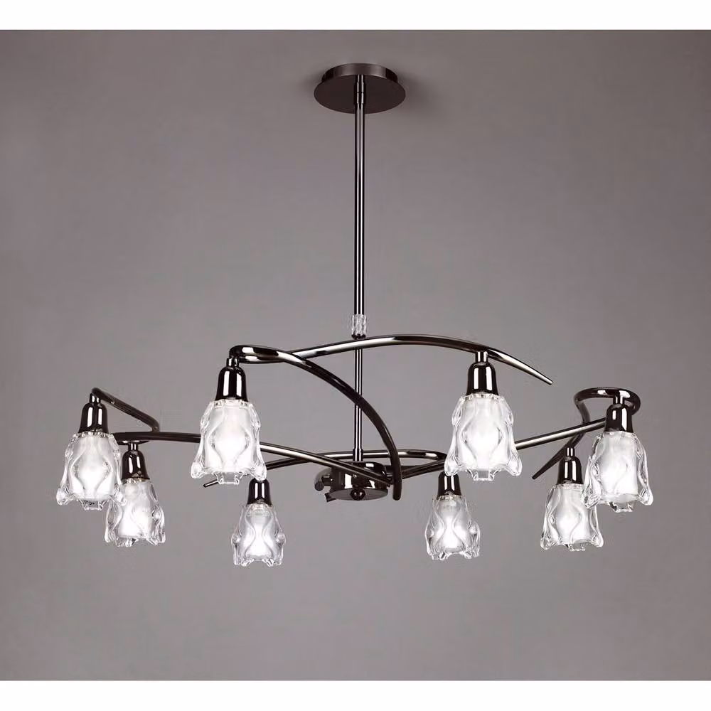 Netlighting Amel Telescopic 8 Light Suspended Ceiling Lamp in Black Chrome – 2