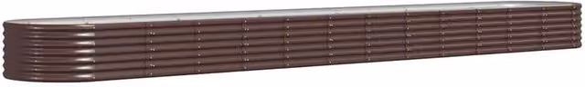 Berkfield Home Garden Powder-coated Steel Raised Bed in Brown, W/D/H: 512 x 80 x 36 cm – 1