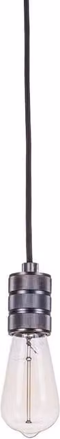 Netlighting Modern Black Metal Hanging Pendant Lamp Holder with 1 x E27 Socket