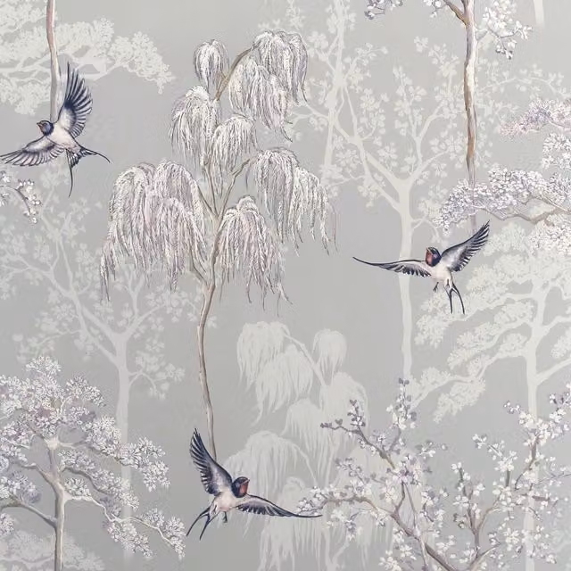 Arthouse Garden Wallpaper in Grey – 1