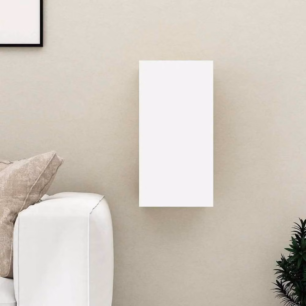 Berkfield Home Wall Mounted TV Cabinet in White and Sonoma Oak, W/D/H: 60 x 30 x 30 cm – 1