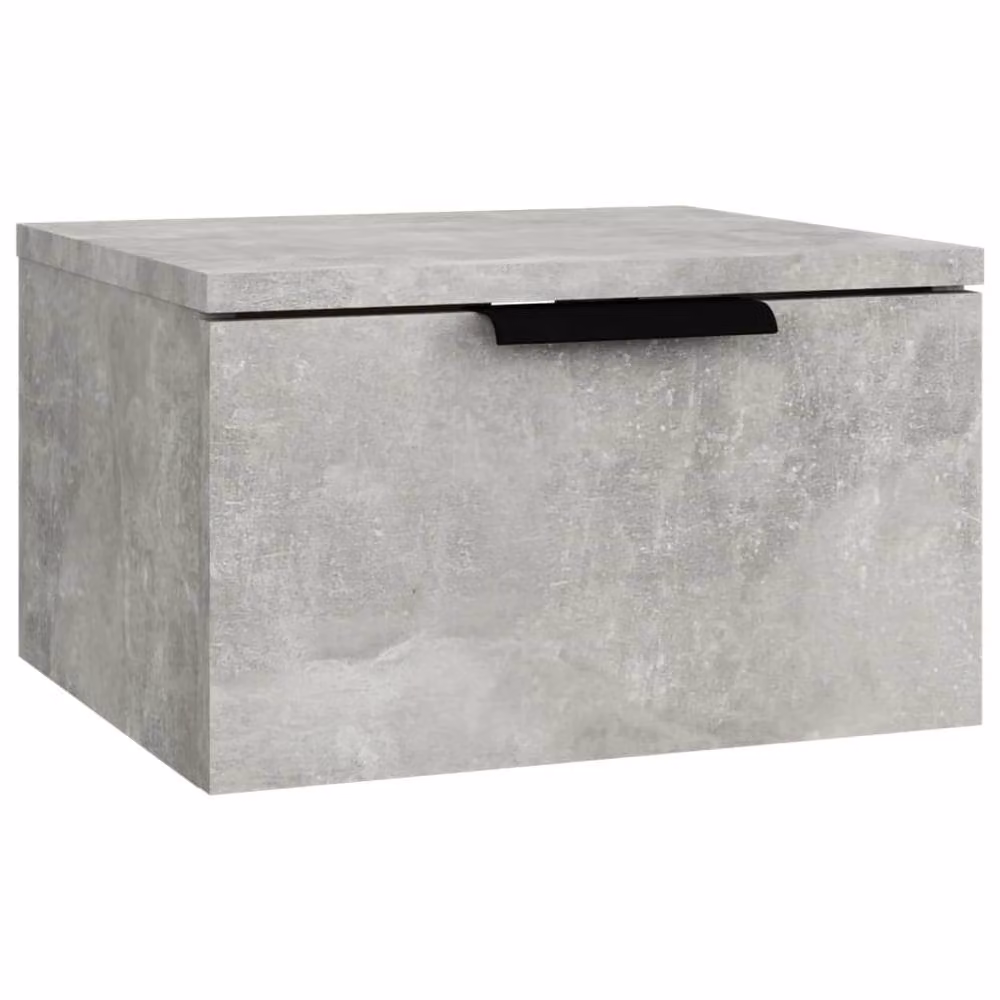 Berkfield Home Wall-mounted Bedside Cabinet in Concrete Grey, W/D/H: 34 x 30 x 20 cm – 2