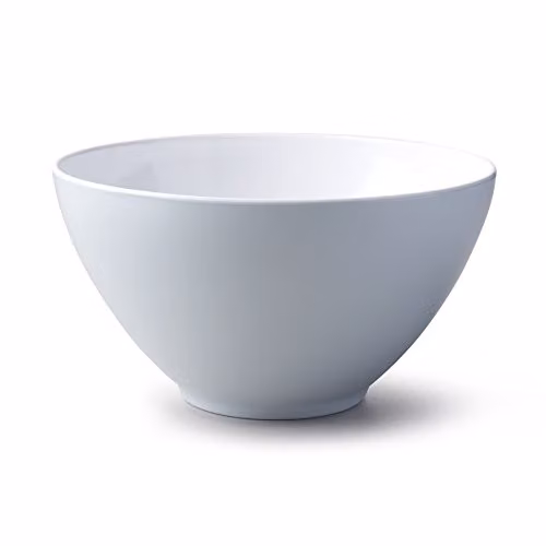 Zeal Melamine Salad Bowl in Blue and White, Diameter: 26 cm