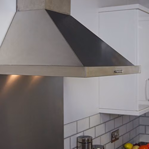 igenix Wall Mounted Stainless Steel and Aluminium Extractor Hood in Silver, W: 60 cm, H: 72 cm, D: 56 cm
