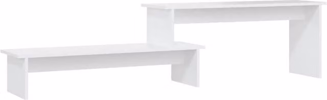 Berkfield Home White TV Cabinet in Matt MDF, W/D/H: 180 x 30 x 43 cm – 1
