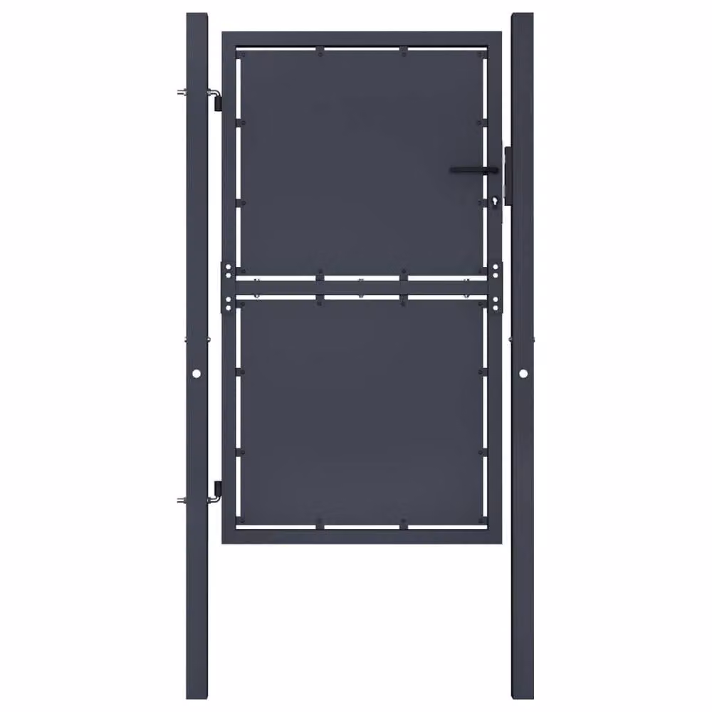 Berkfield Home Sturdy Steel Garden Gate in Anthracite Grey, W: 100 cm, H: 175 cm – 2