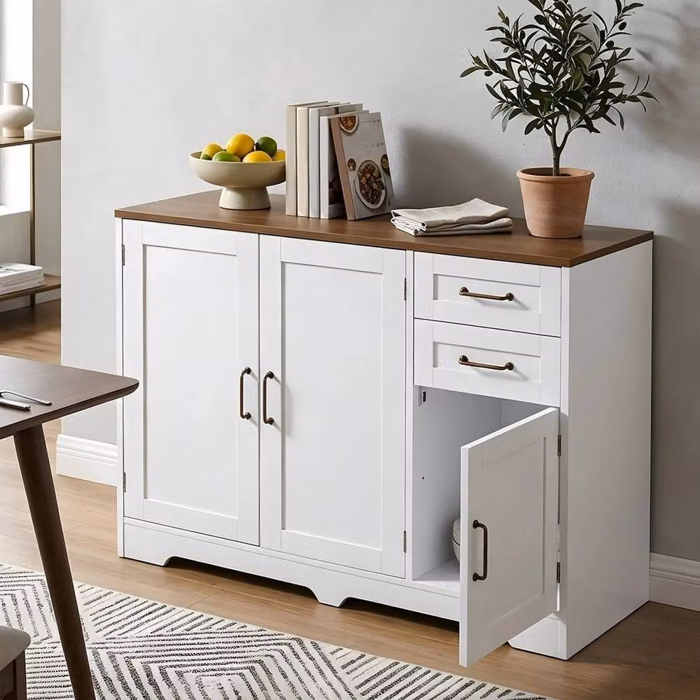 KORVIXA White Kitchen Storage Sideboard Cabinet – 2