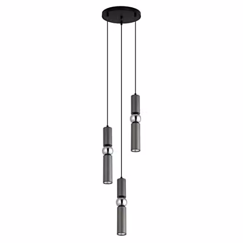 Netlighting Isidora Modern 3 Light Cluster Pendant Ceiling Light in Black GU10 – 1