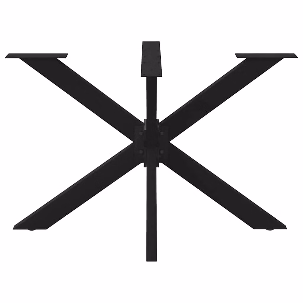 Berkfield Home Spider Shape Dining Table Leg in Matt Black Steel, W: 120 cm, D: 68 cm, H: 72-73 cm – 3