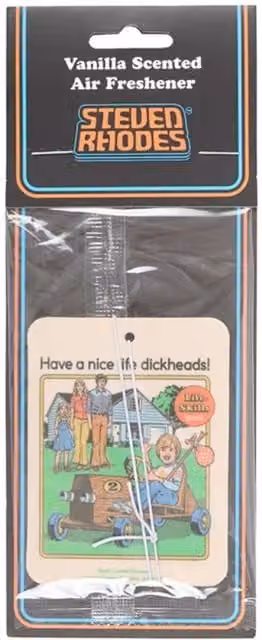 Have a Nice Life Vanilla Air Freshener Retro Gift by Steven Rhodes in Green and Multicolour