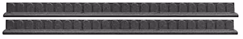 Garden Gear Flexi-Edge Stone Effect Recycled Rubber Garden Border Edging, Grey (2 Pack)