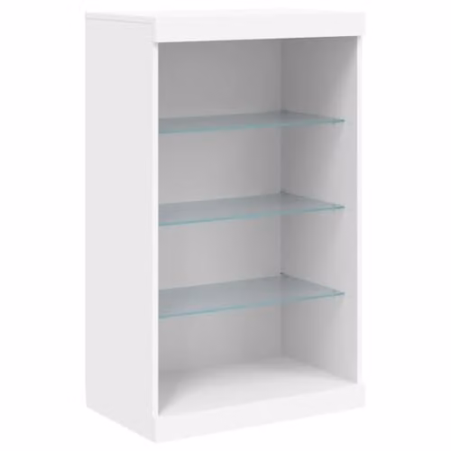 vidaXL Modern White Sideboard with Integrated LED Lights, W/D/H: 60.5 x 37 x 100 cm – 1