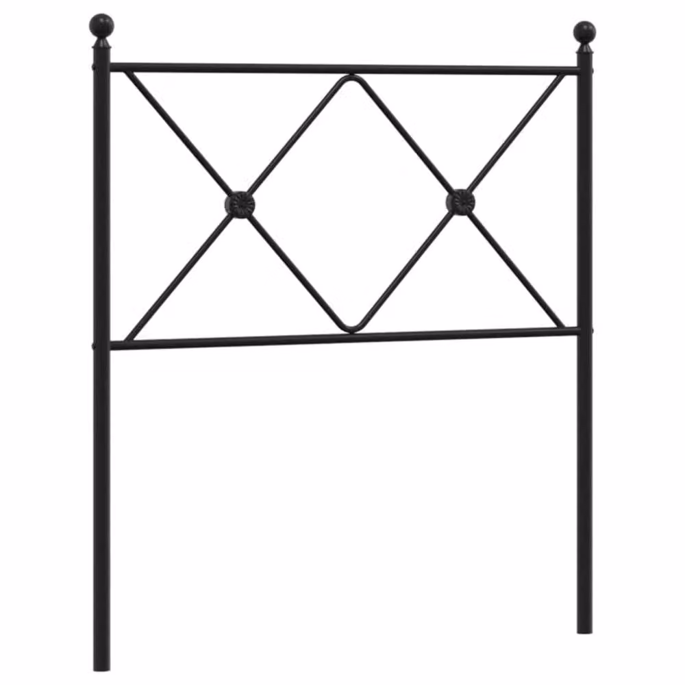 Berkfield Home Metal Headboard in Black, Width: 75 cm – 3