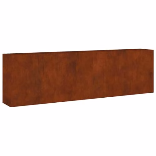vidaXL Corten Steel Raised Bed in Brown, W: 280 cm, D: 40 cm, H: 80 cm