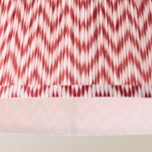 ValueLights Saffira Large Pleated Chevron Taper Easy Fit Pendant Lamp Shade in Bright Pink