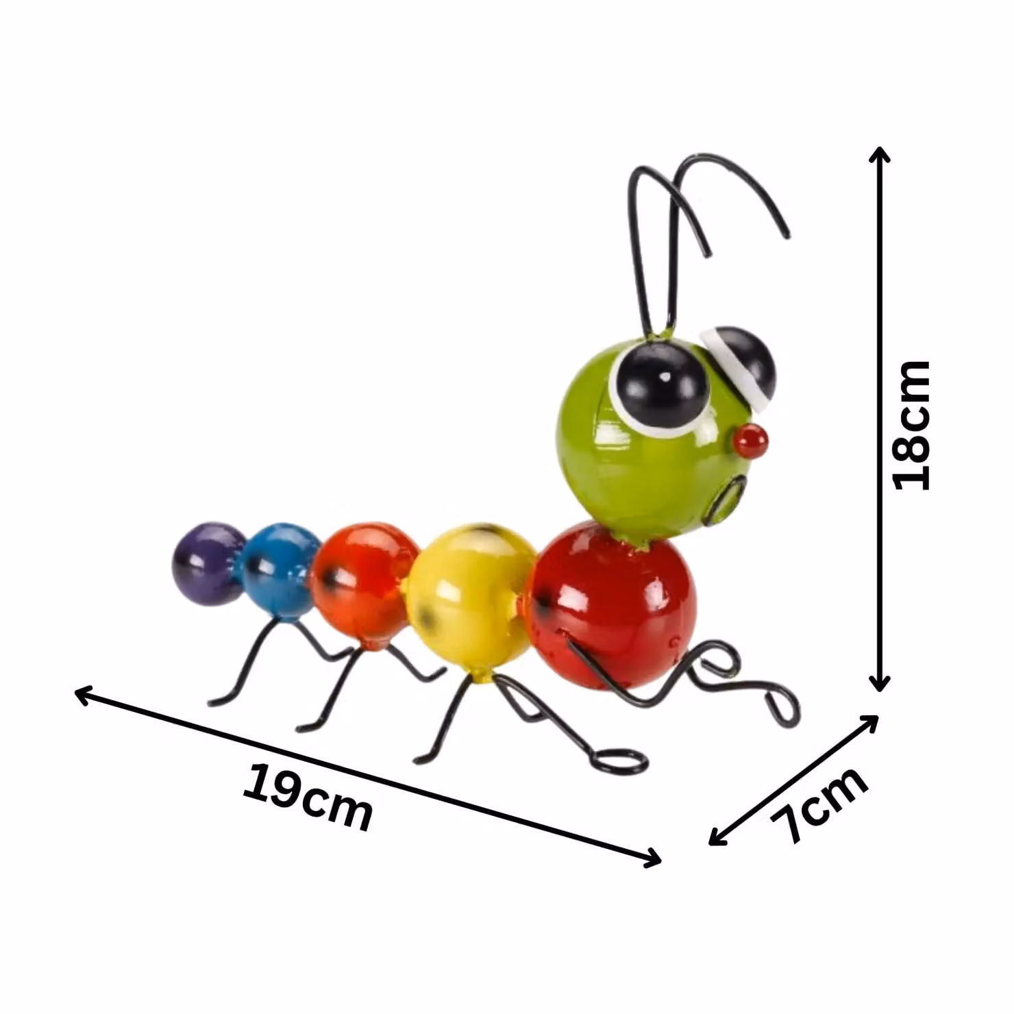 Marco Paul Multicoloured Caterpillar Metal Garden Ornament – 2